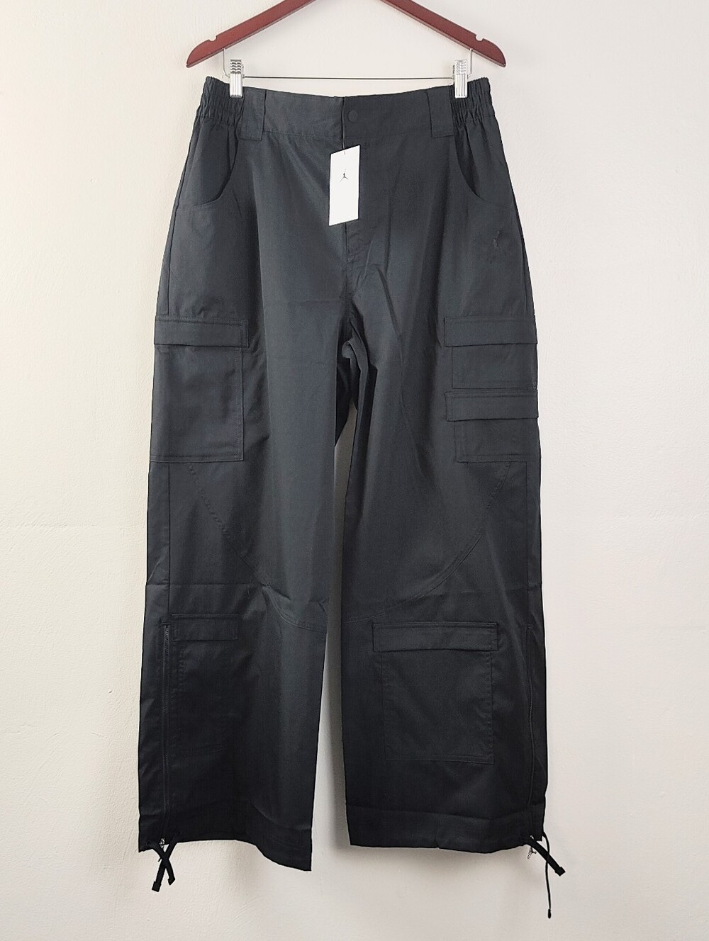 Jordan Chicago Women's Pants Size Large Black Cargo Pull On Wide Leg Loose Fit